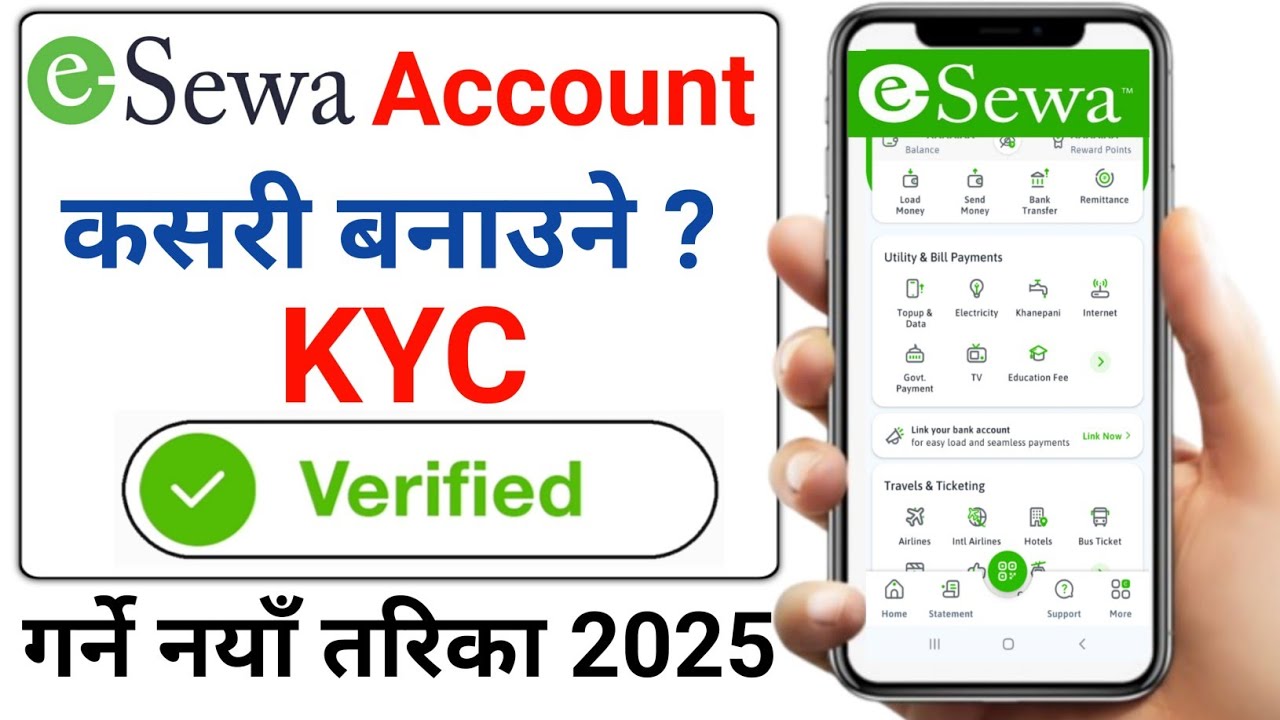 esewa Account Kasari banaune || how to create esewa account and KYC verified @AajakoCreation