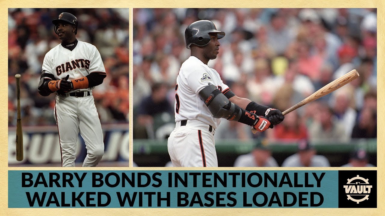 Barry Bonds intentionally walked with the BASES LOADED!!