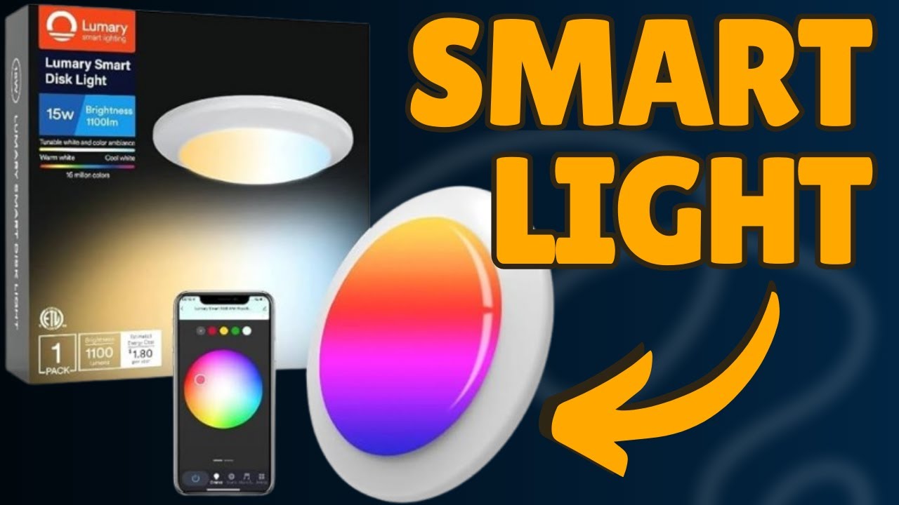 Умный дисковый светильник Lumary Smart Disk Light 6 дюймов, 15 Вт + умный выключатель | Распаковк...