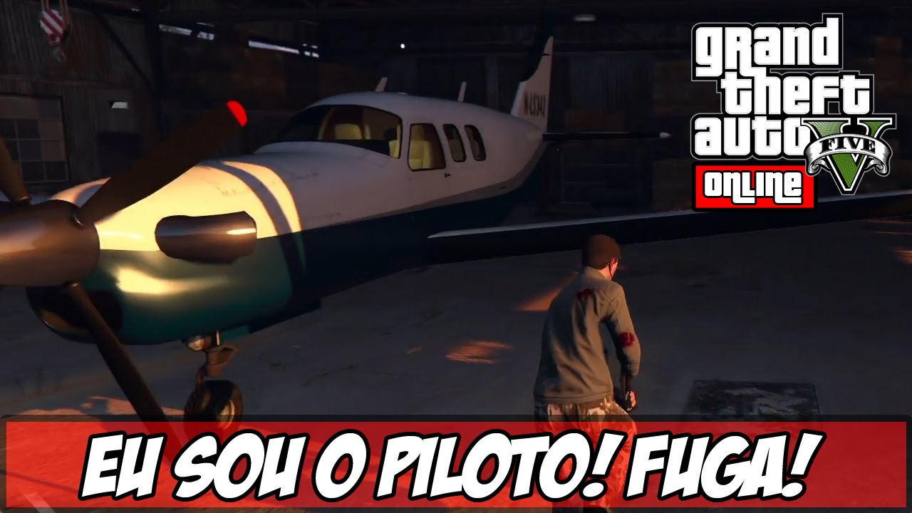 GTA V - Fuga da PRISÃO! Roubando o Avião!!! (DLC Heists)  (Ps4)