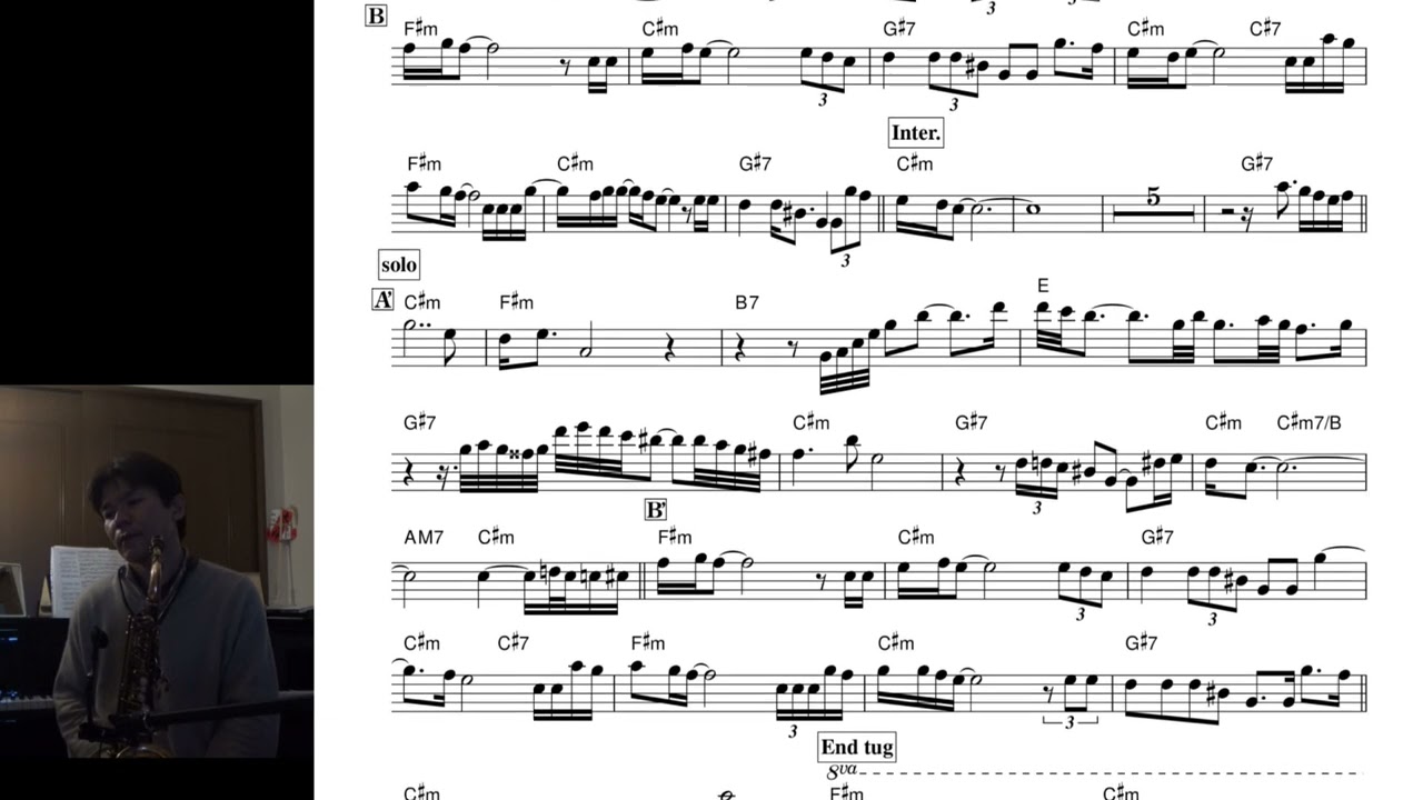 Step145「恋人よ 五輪真弓 ～アルトサックス（スクロール楽譜）」