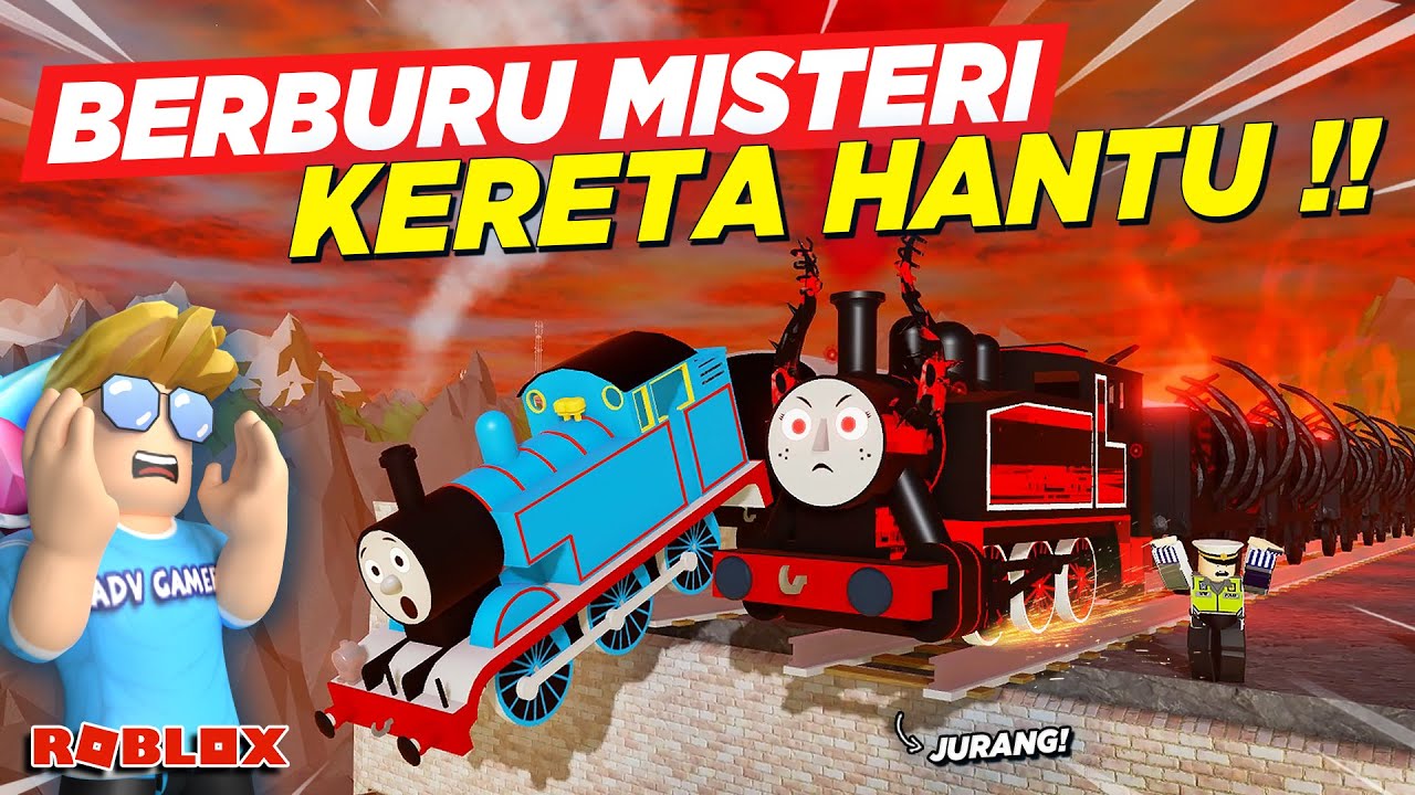 BERBURU MISTERI KERETA API HANTU THOMAS MALAH ANJLOK MASUK JURANG !! ROLEPLAY GAME KAI - Roblox