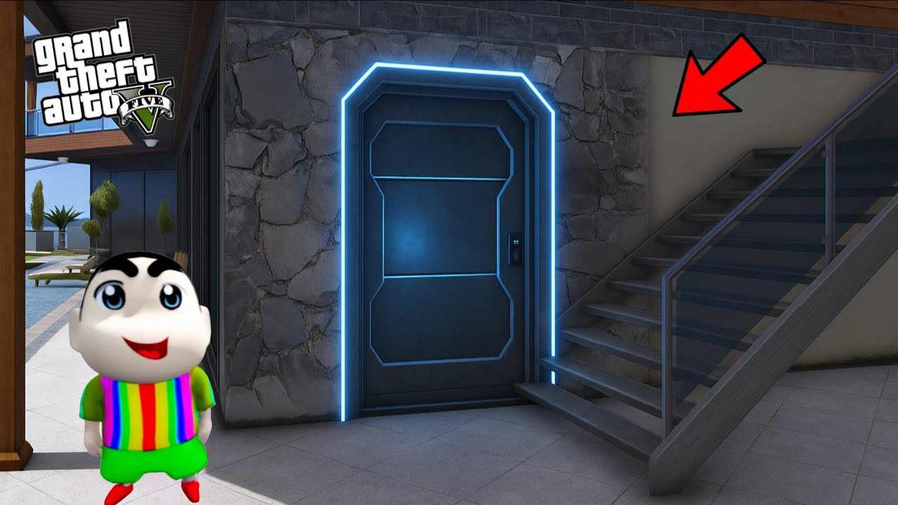 FRANKLIN AND SHINCHAN FOUND A SECRET BASE NEAR HIS HOUSE IN GTA 5