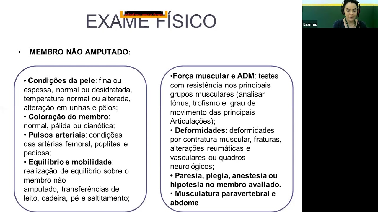 AULA AVALIAÇÃO E FISIOTERAPIA NO PACIENTE AMPUTADO