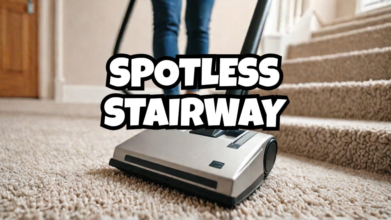 How to clean carpeted stairs!