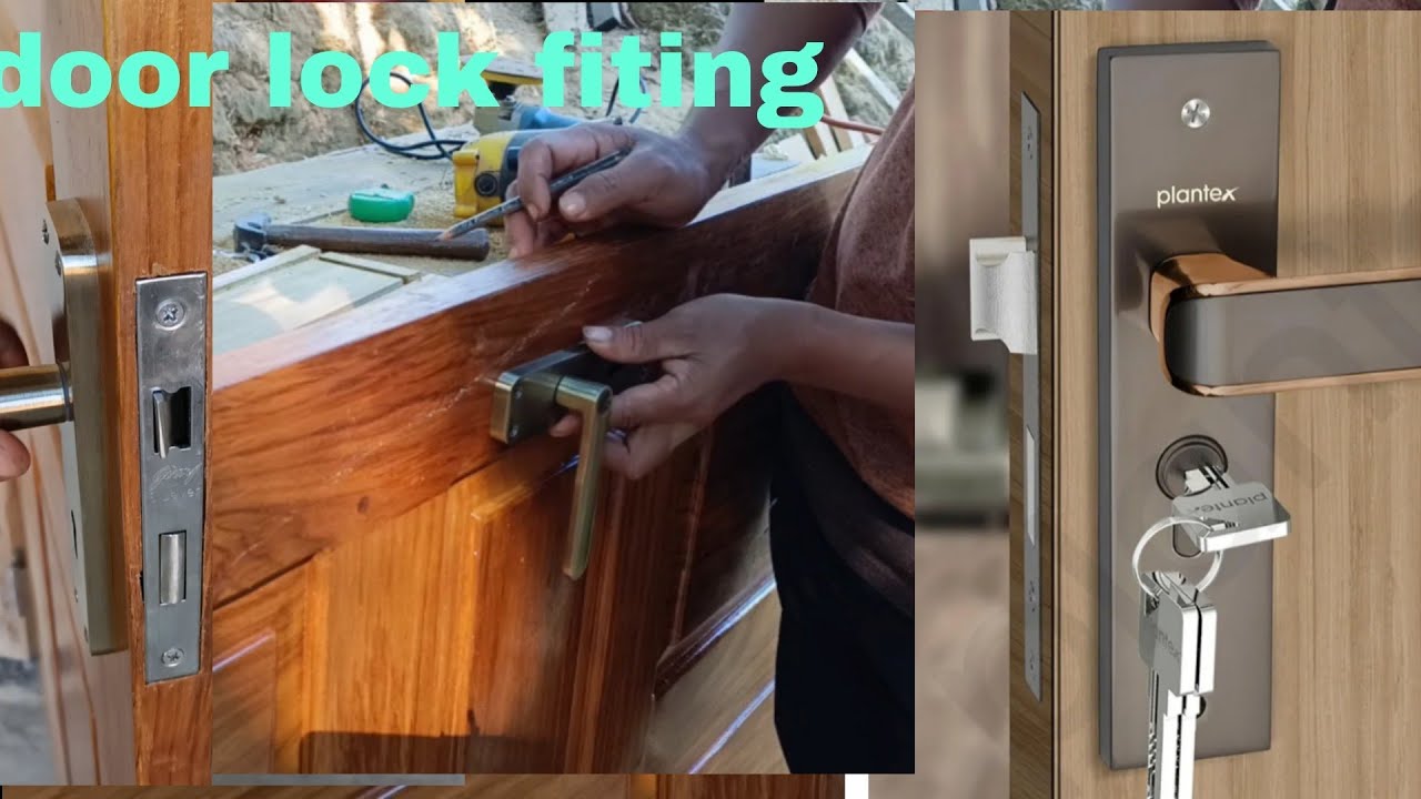 Door handle lock fiting, How to install a door lock & handle. 