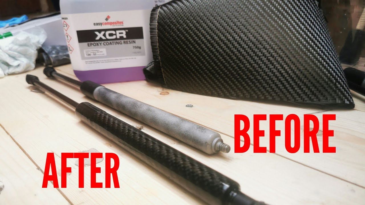 How to : DIY Carbon Fibre Skinned Bonnet + Boot Struts *Easy Composites*