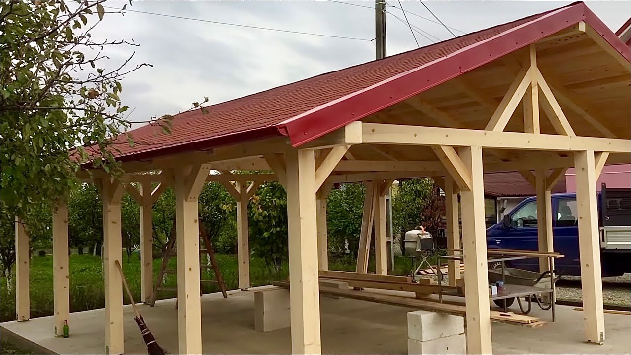 Foisor sau terasa de lemn in constructie