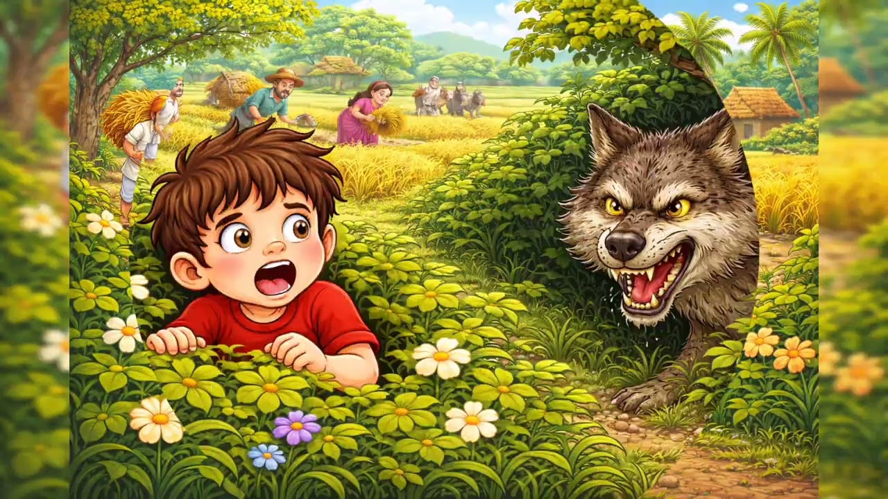 மாடு மேய்த்த சிறுவன் மற்றும் ஓநாய் | Boy Who Cried Wolf | Tamil Moral Story for Kids