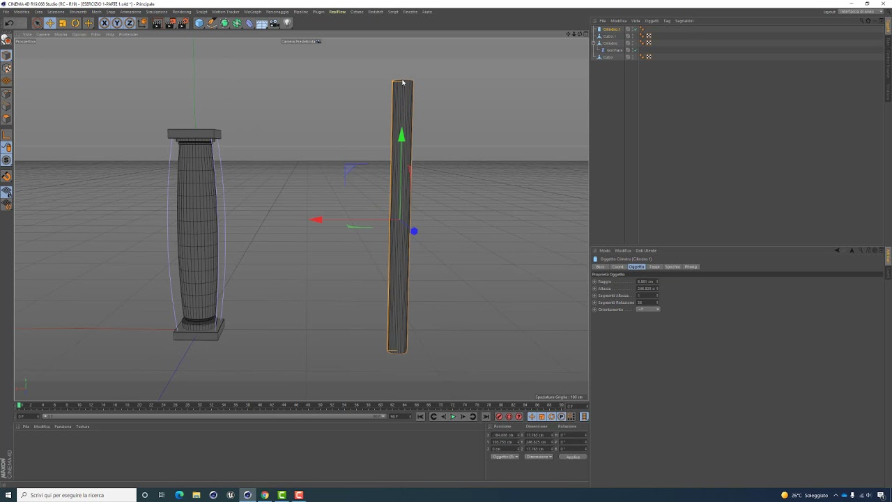 Tutorial C4D - 06 Modificatori di oggetto