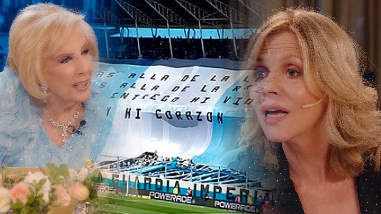 Marcela Morelo le cantó a Mirtha una canción suya con la letra de la hinchada de Racing