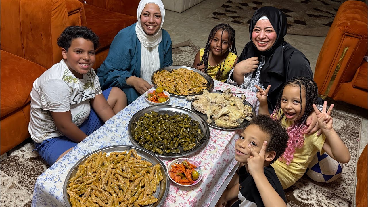 ماما استقبلت اخواتى من السفر 💃باأحلي آكله 🥰