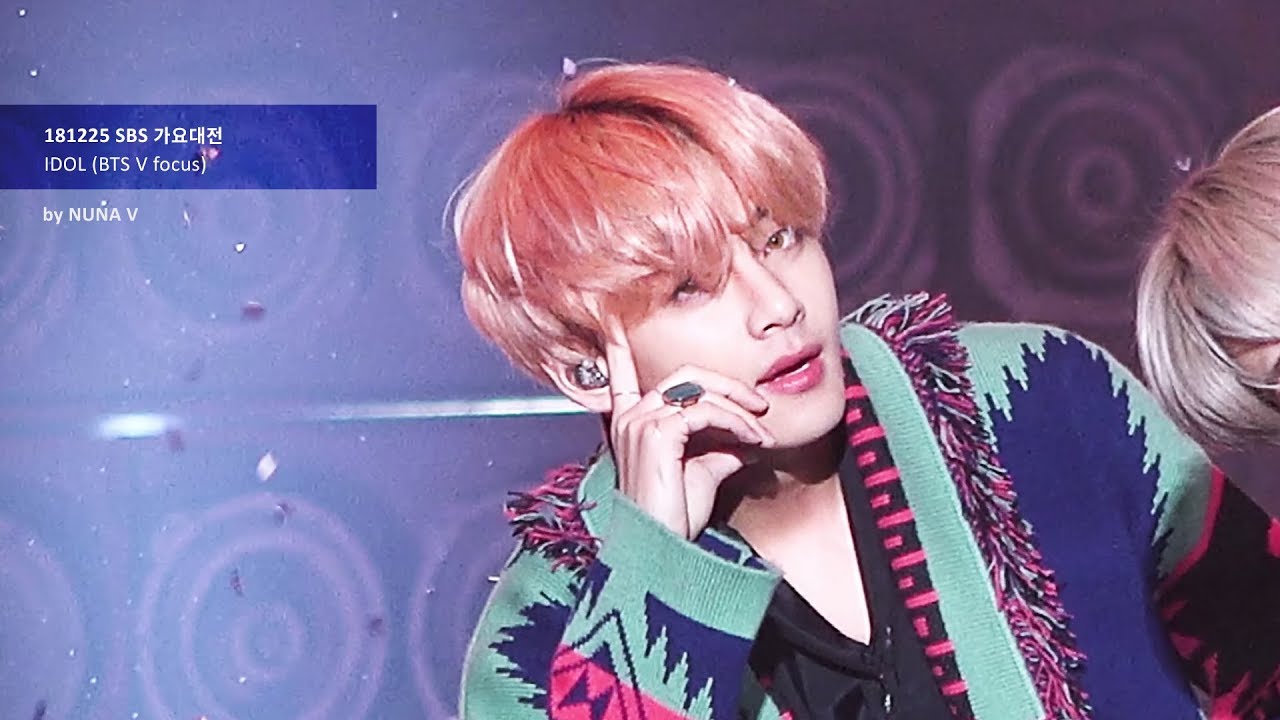 181225 SBS가요대전 - IDOL(아이돌) / BTS V focus / 방탄소년단 뷔 (4K fancam)