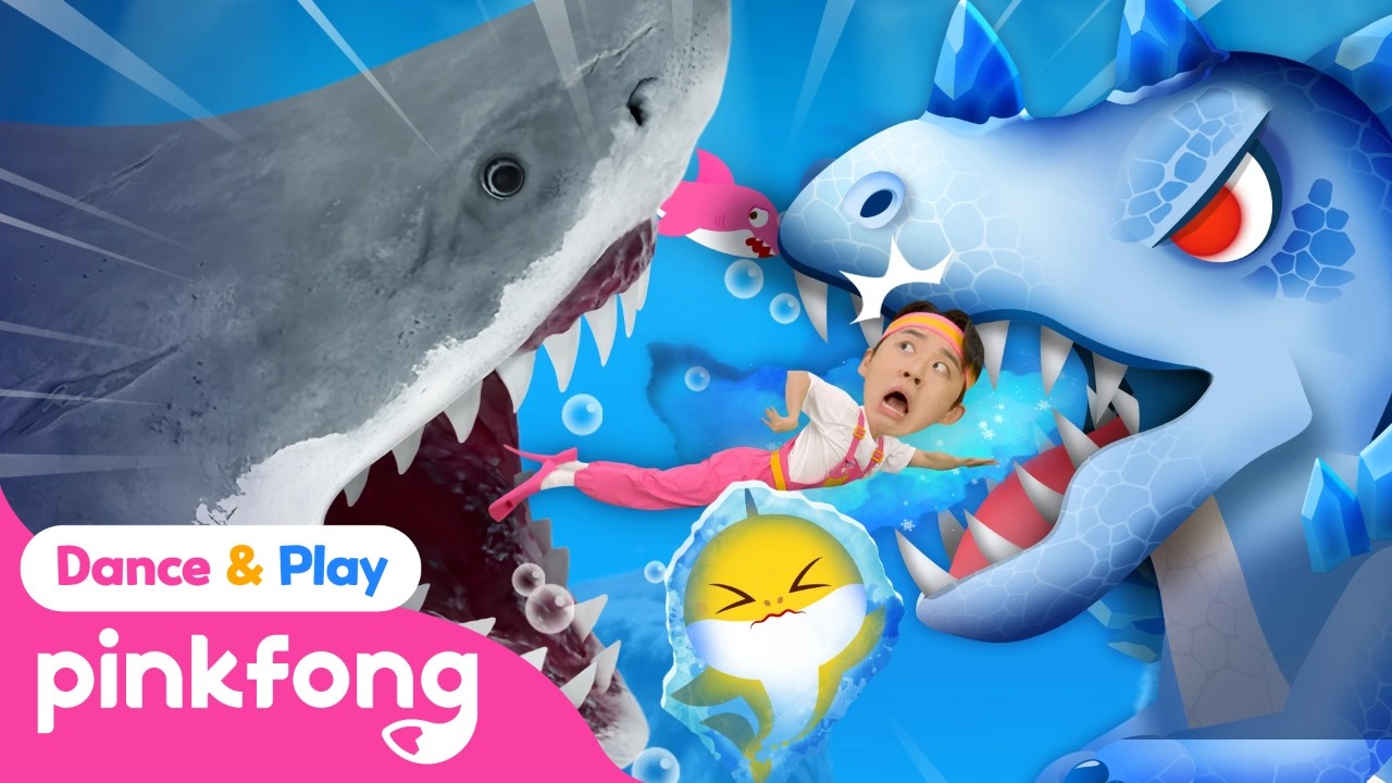 Run, Run! 🦈 Shark vs. 🦖 Dino Chase!｜Dance Along with Hoi｜Pinkfong Dance & Play Official