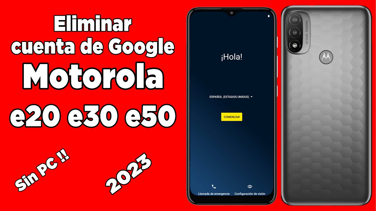 ELIMINAR CUENTA DE GOOGLE MOTOROLA MOTO E20 SIN PC QUITAR FRP 2023 BORRAR GMAIL
