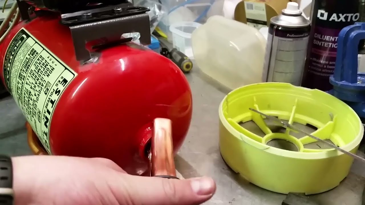 compressore frigorifero - estintore #diy #homemade #compressor