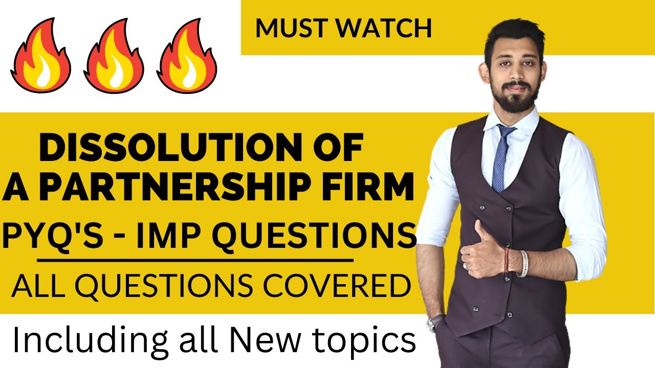 Dissolution | PYQ'S | Class 12 | Accounts