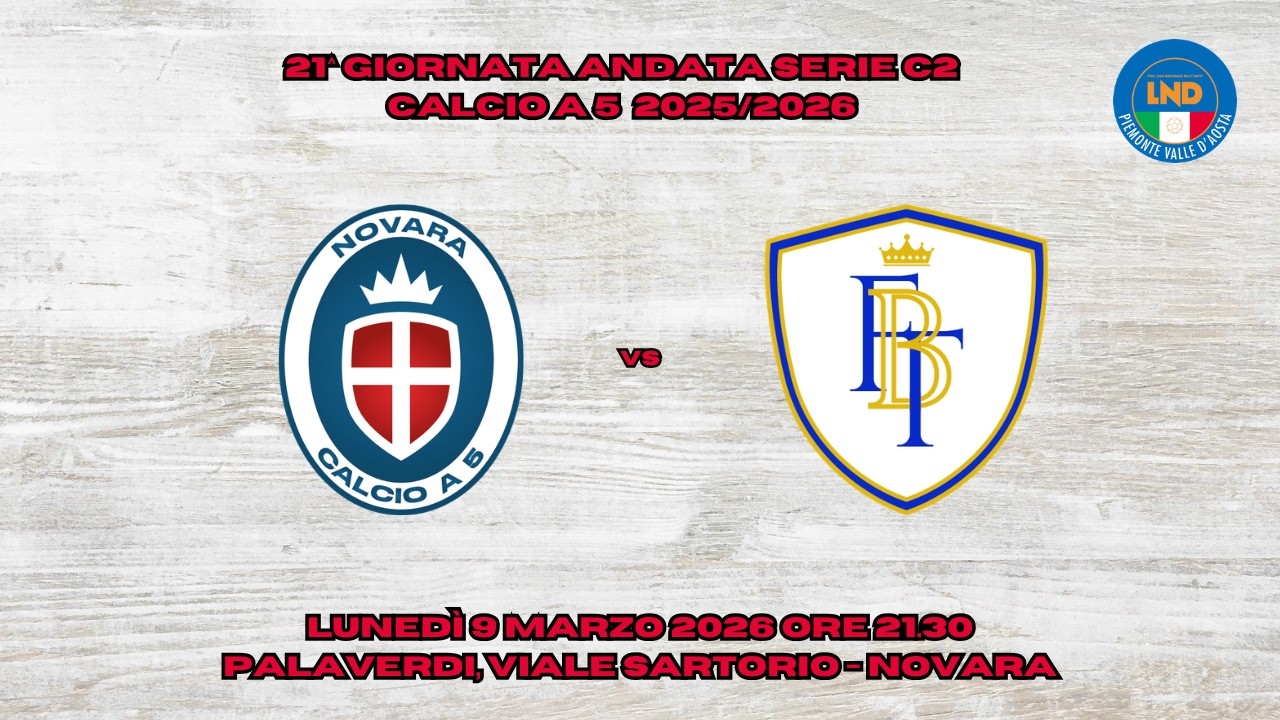 Novara Calcio a 5 vs Futsal Borgo Ticino