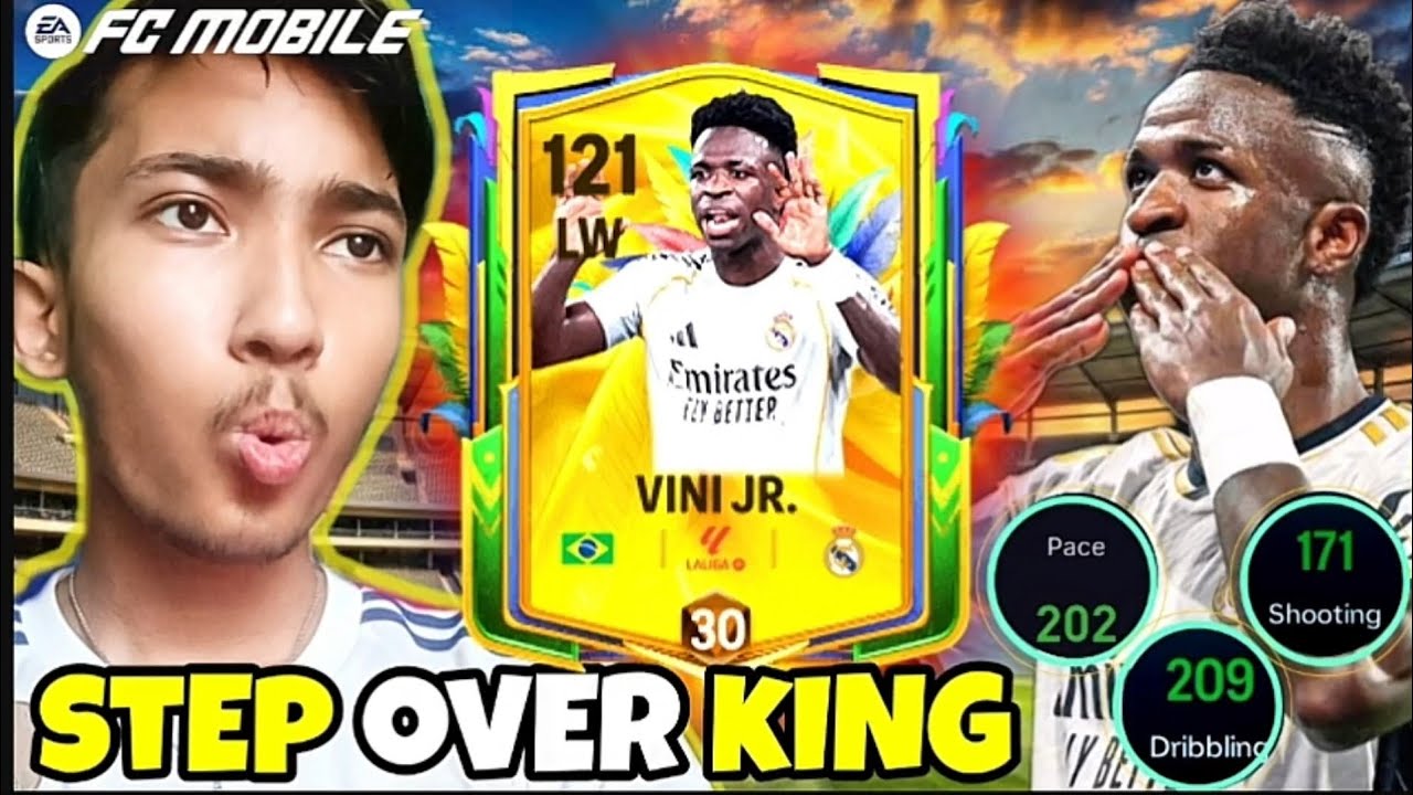 GINGA LW 116 VINICIUS JR REVIEW - STEP OVER KING IS BACK 👑#fcmobile 