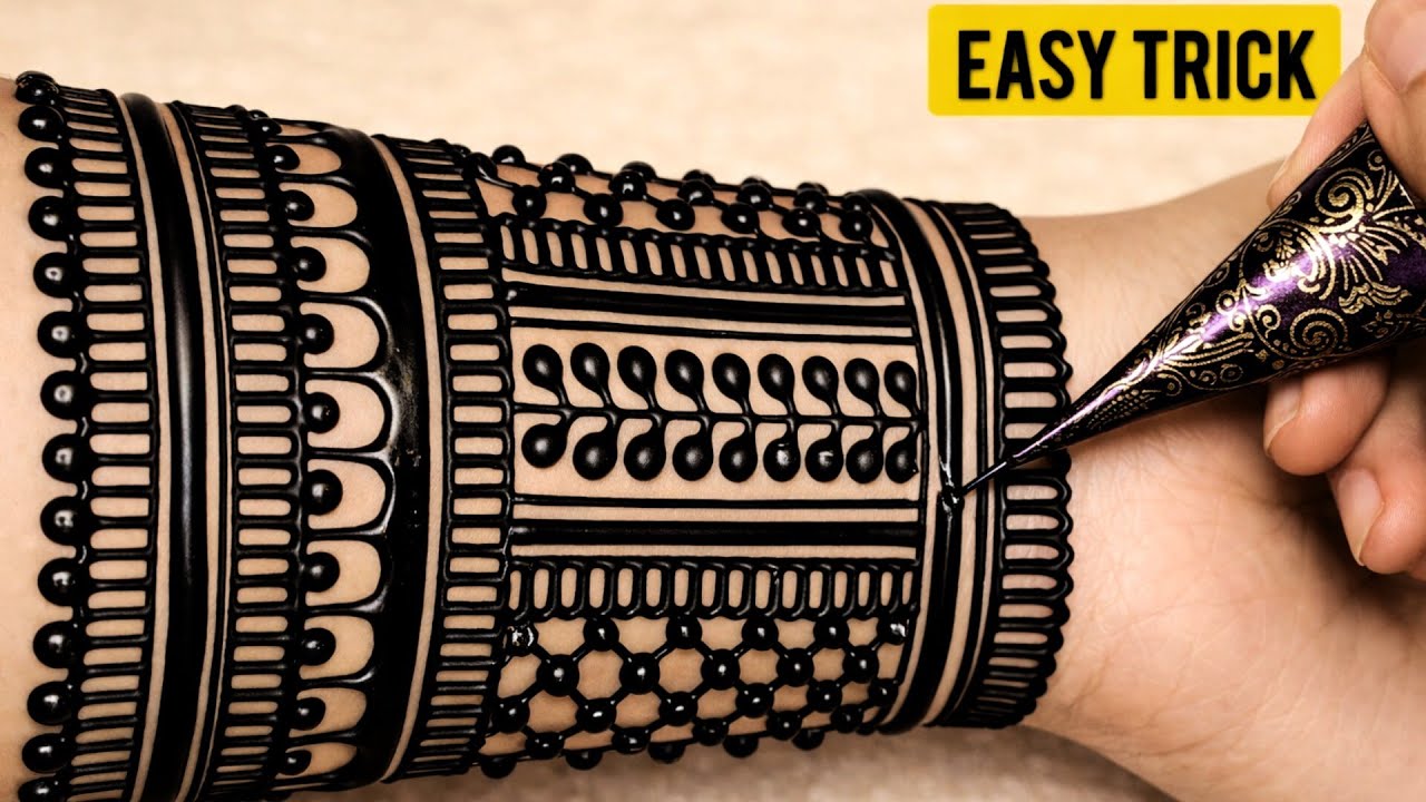 Easy and beautiful front hand full hand mehndi design | easy and bridal mehndi design for beginners 