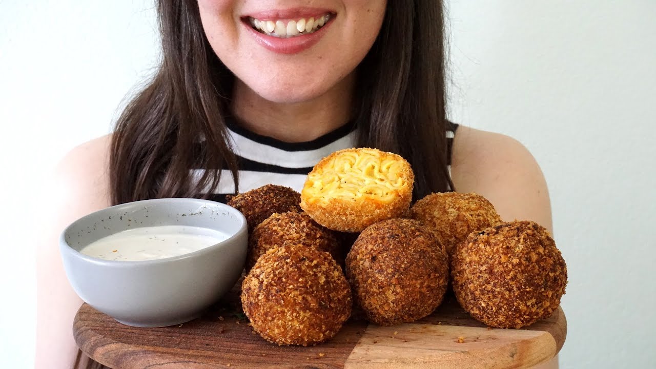 ASMR: Deep Fried Vegan Buffalo Mac & Cheese Balls (Mostly No Talking)