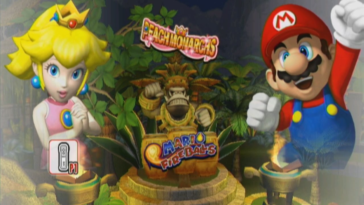 Mario Super Sluggers | Peach vs Mario @ DK Jungle Exhibition