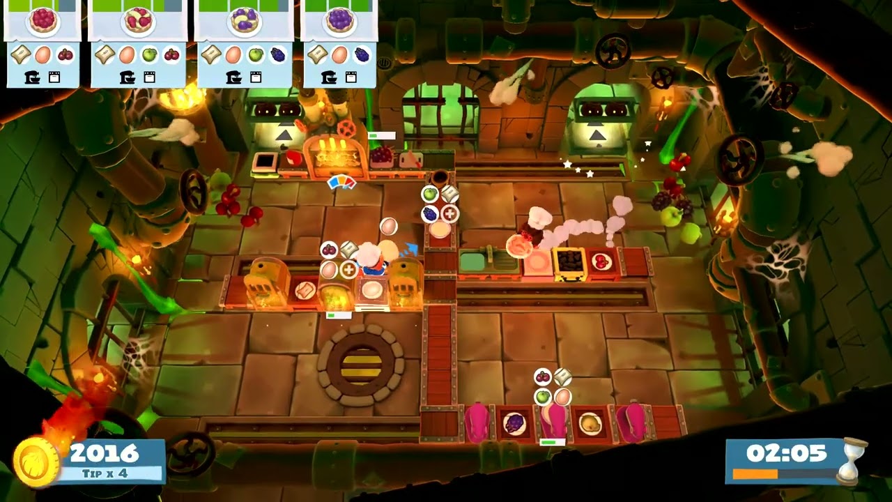 Overcooked! 2 - Night of the Hangry Horde 2-3 (2 players) Score: 3840