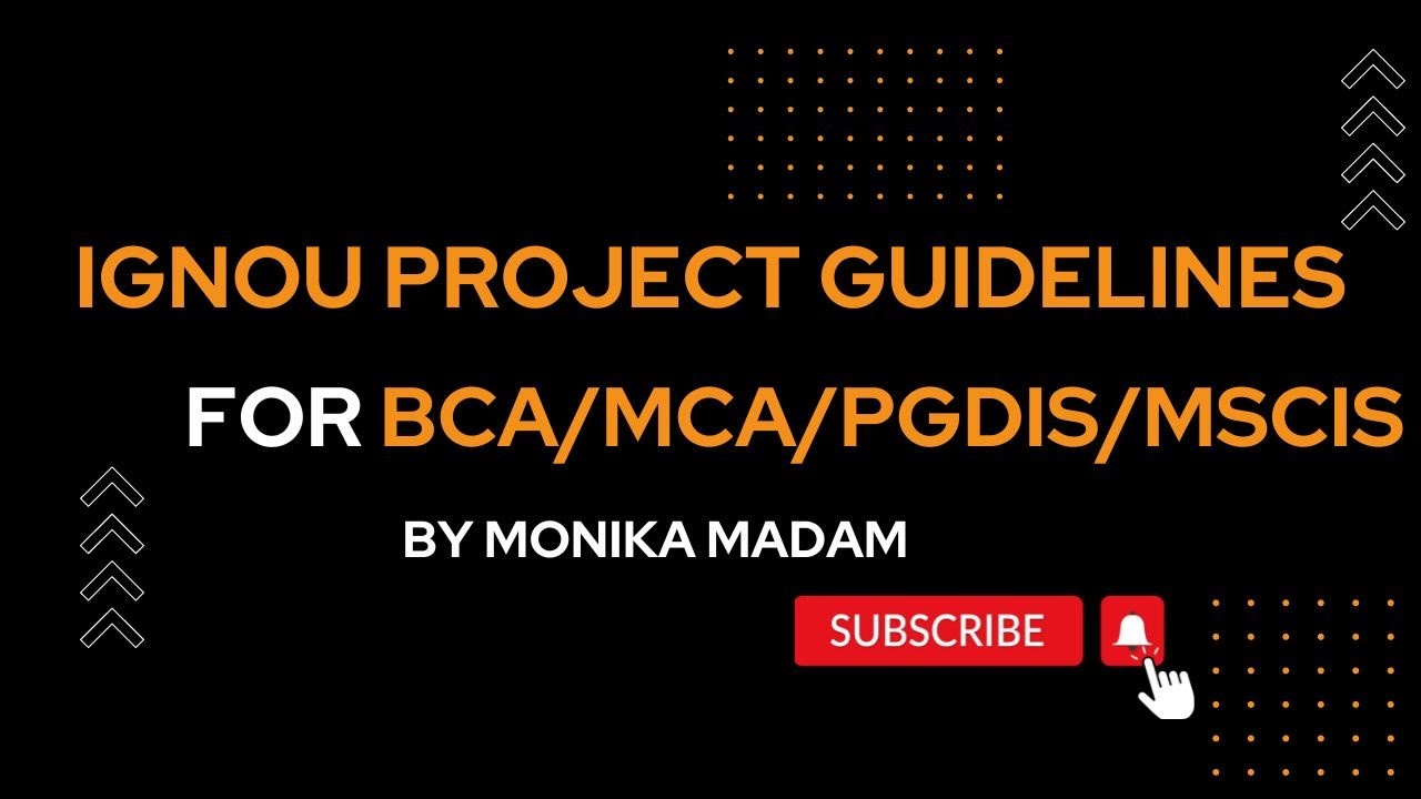 РУКОВОДСТВО ПРОЕКТА IGNOU ДЛЯ BCA/MCA/PGDIS/MSCIS/MACS