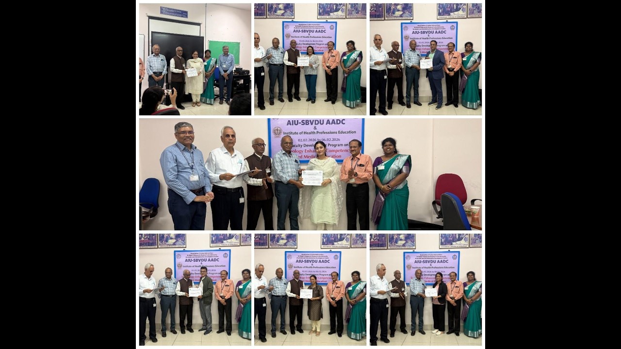 From BPKIHS to the quiet charm of Pondicherry, SBV,  Technology-based CBME workshop