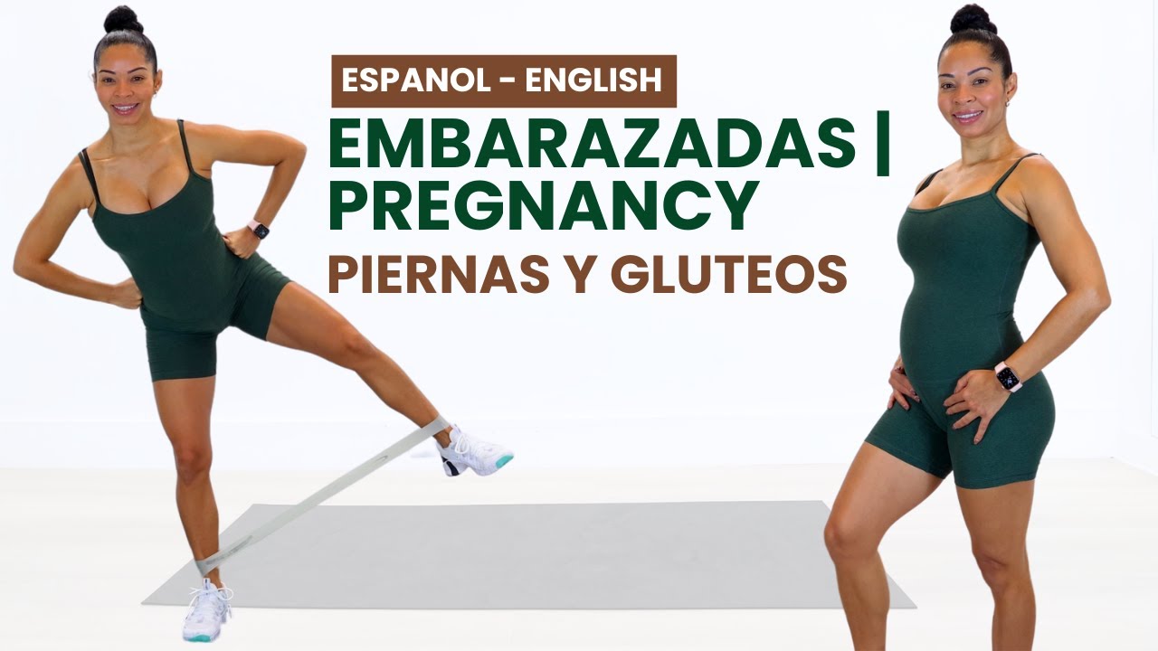 EJERCICIOS PARA EMBARAZADAS | Pregnancy workout - Piernas y glúteos con banda elastica