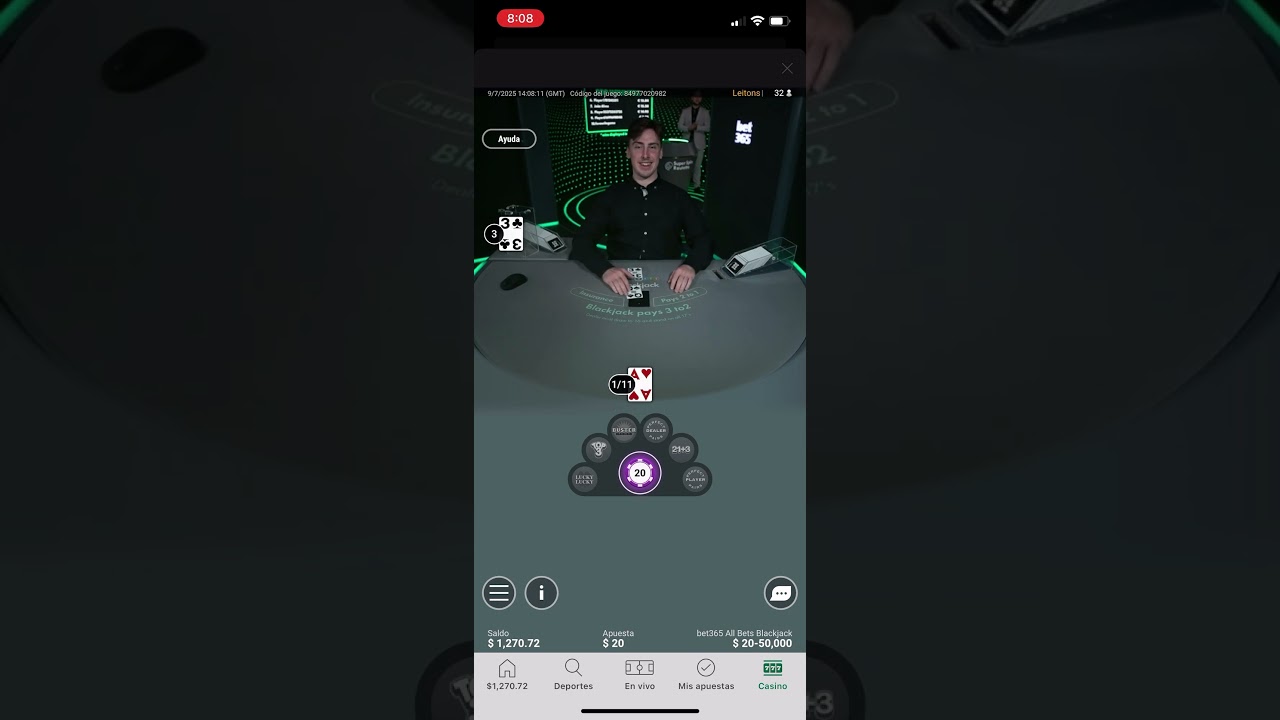 21 Blackjack AQ $20 Hand Bet | Bet365 Online Casino App 🎰