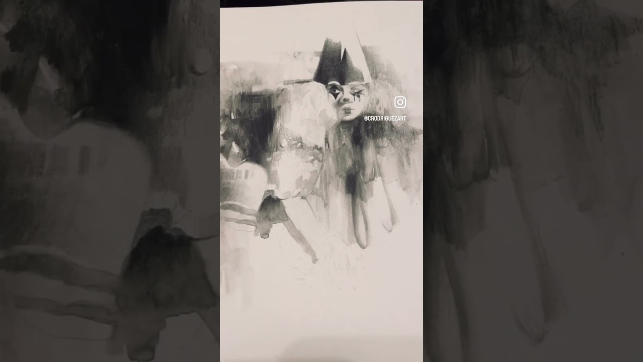 Drawing using water soluble graphite 
