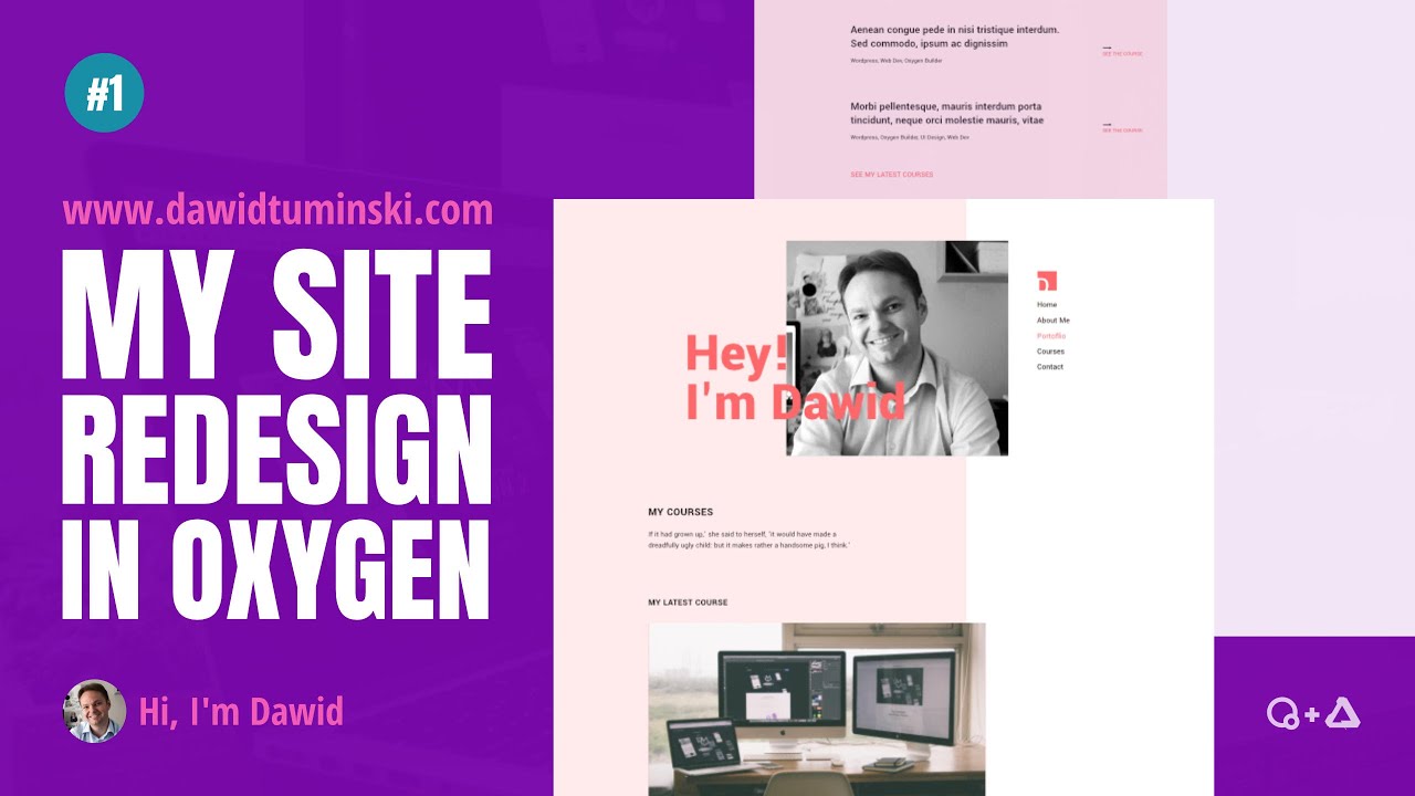 My Site Redesign in Oxygen Builder Part 1 - Template, Heading and Footer