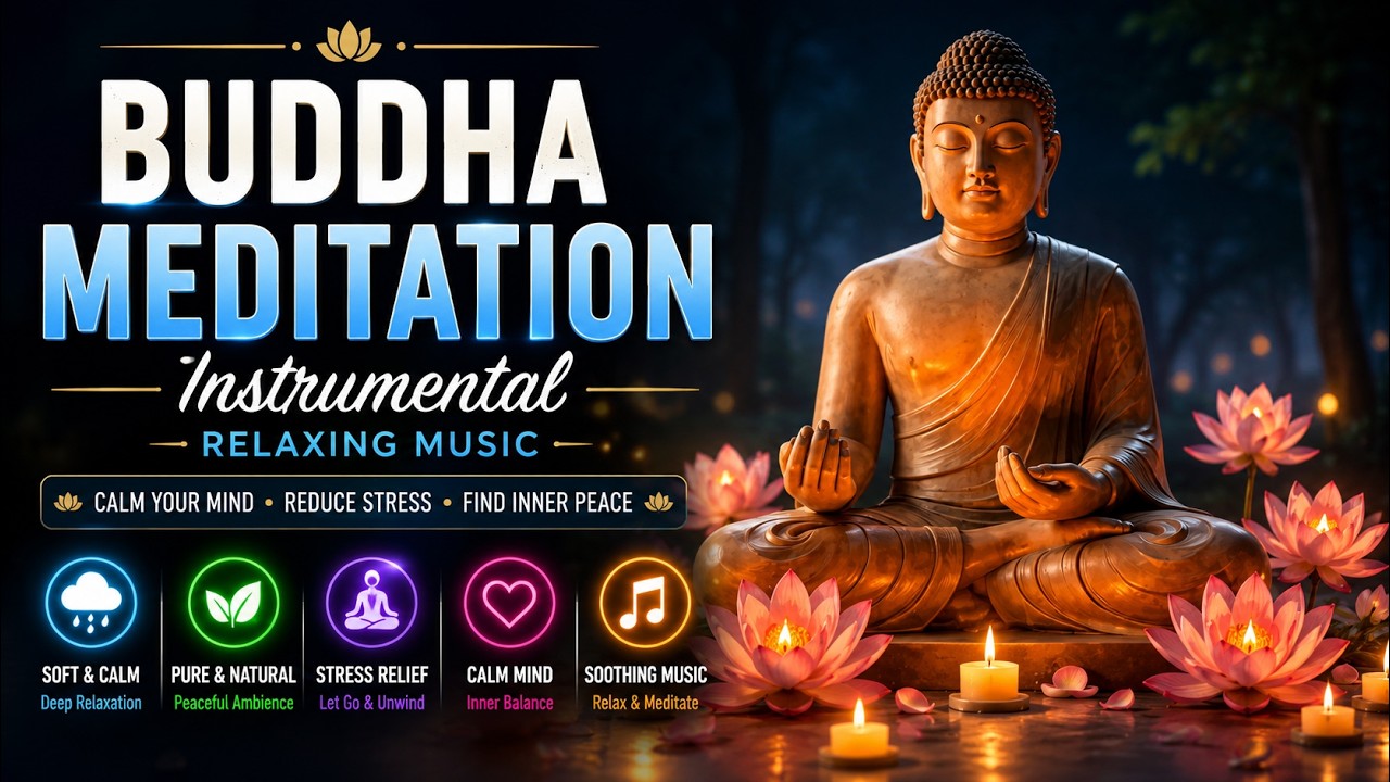 Buddha Meditation Music 🧘 Relaxing Instrumental Music | Zen Temple Ambient Music for Deep Peace