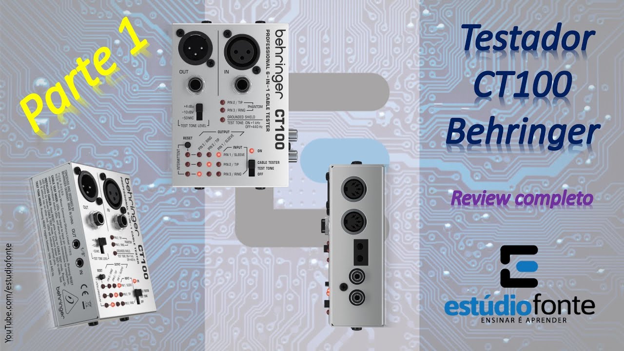 Testador de cabo CT100 da Behringer - Review completo (parte 1)