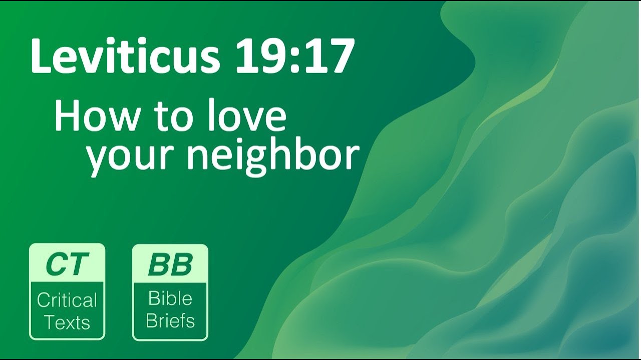 Bible Brief #59 - Leviticus 19:17