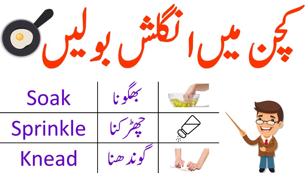 50 Kitchen Vocabulary Words with Urdu Meanings | 