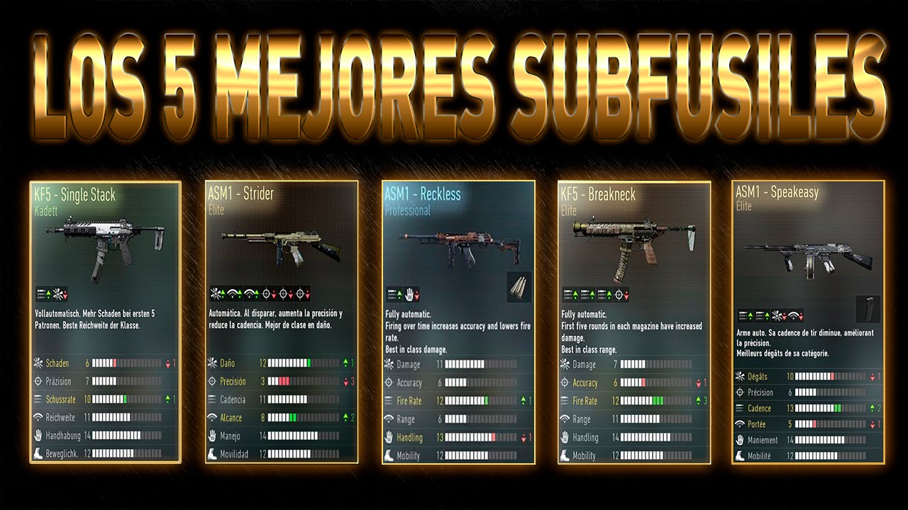 LOS 5 MEJORES SUBFUSILES EN ADVANCED WARFARE - SOKI