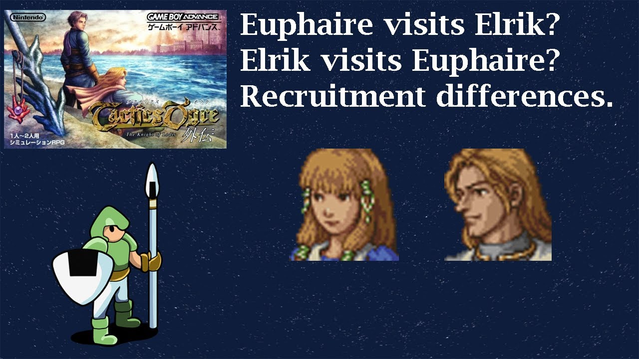 Euphaire's and Elrik's Recruitment: With Family Comparison - Tactics Ogre: The Knight of Lodis