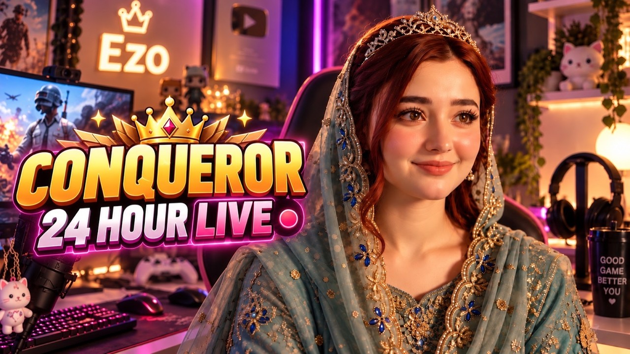 PUBG MOBILE CONQUEROR 24 HOURS LIVE 🔥 | Girl Gamer Pakistan