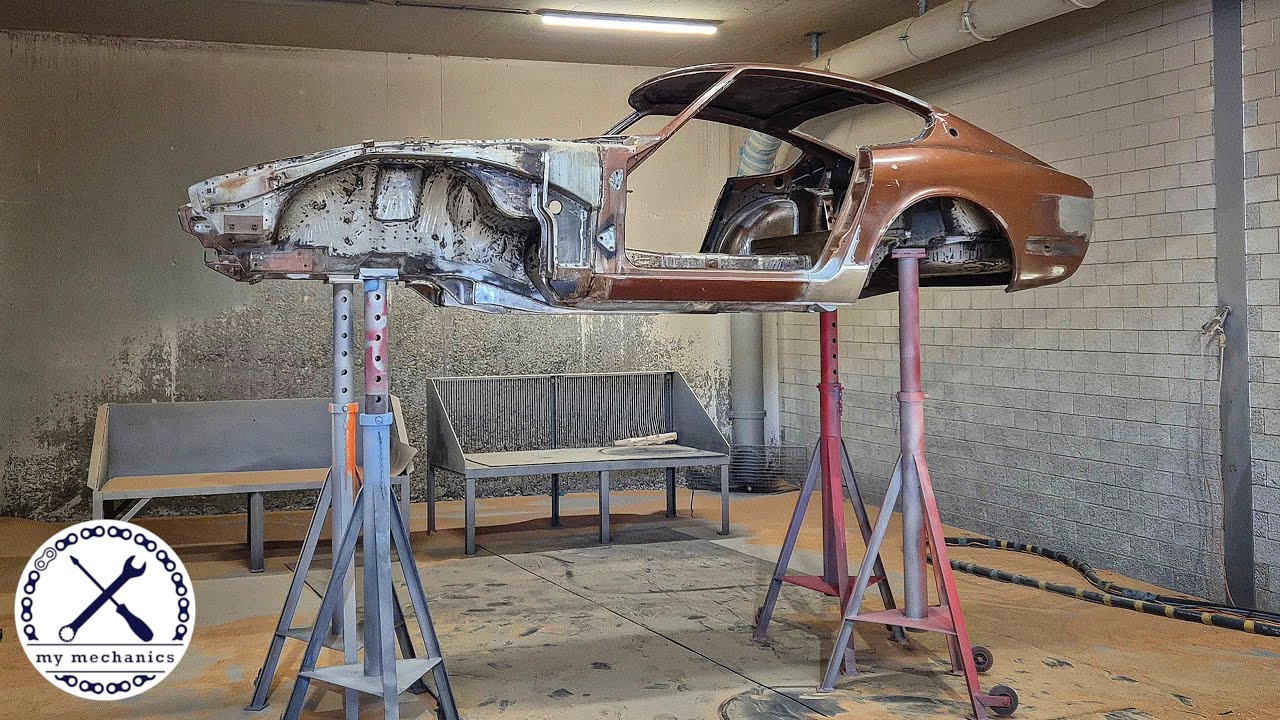 Реставрационная пескоструйная обработка и грунтовка Datsun 240Z (часть 4)