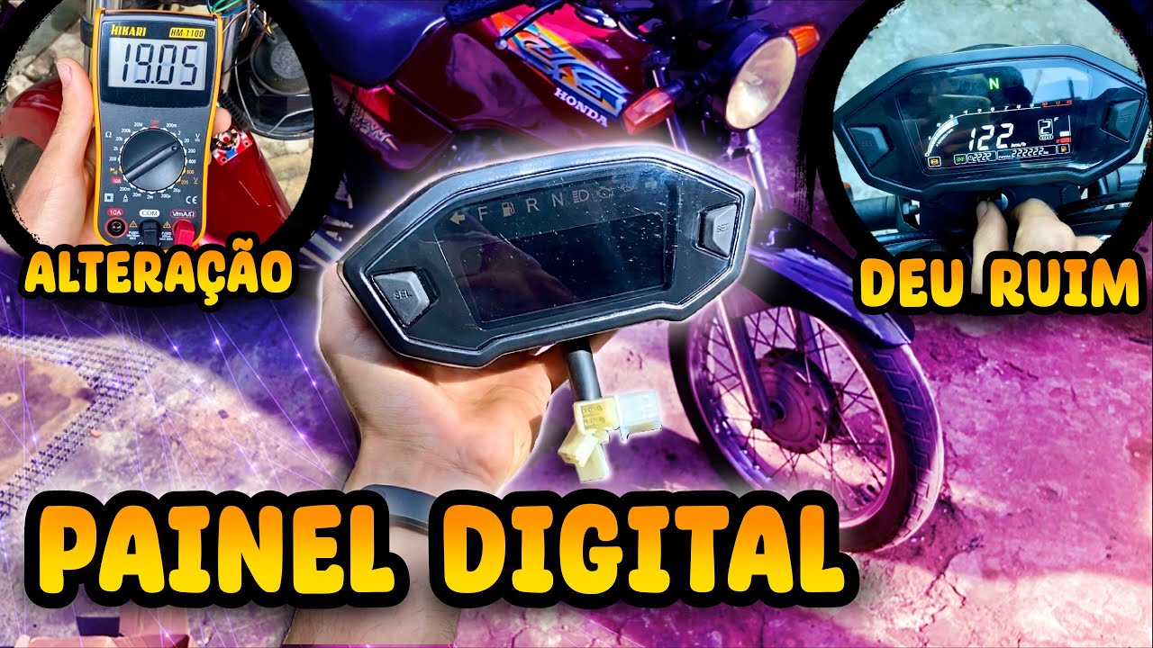 Tentei colocar painel digital na titan 99❤️‍🩹 (deu ruim!)