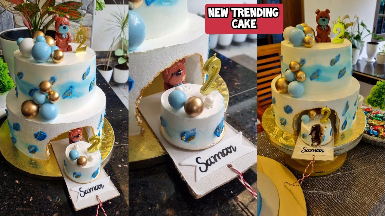 🔥New Trending🎂ഒരു കേക്കിൻ്റെ ഉള്ളിൽ നിന്ന് മറ്റൊരു Cake വന്നാലോ🤪#cake#trending#trendingcake#cakeart