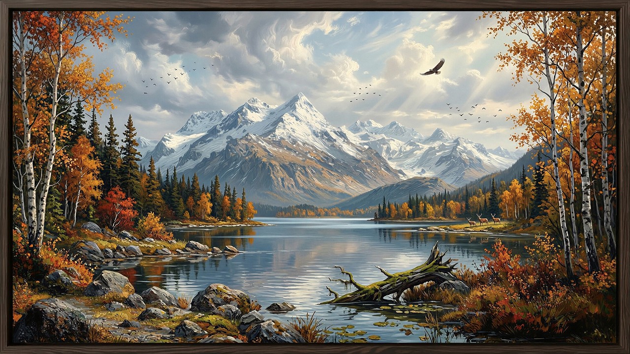 Golden Autumn: 4K TV Wallpaper & Ambient Art | 12 Relaxing Oil Paintings (2 Hours)