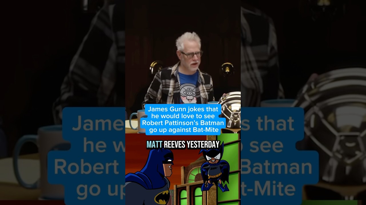 James Gunn jokes that he would love to see Robert Pattinson&rsquo;s Batman go up against Bat-Mite