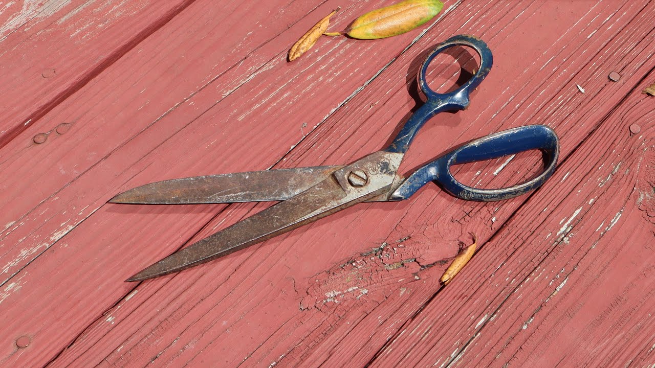 Vintage Rusty Wiss Scissors Restoration