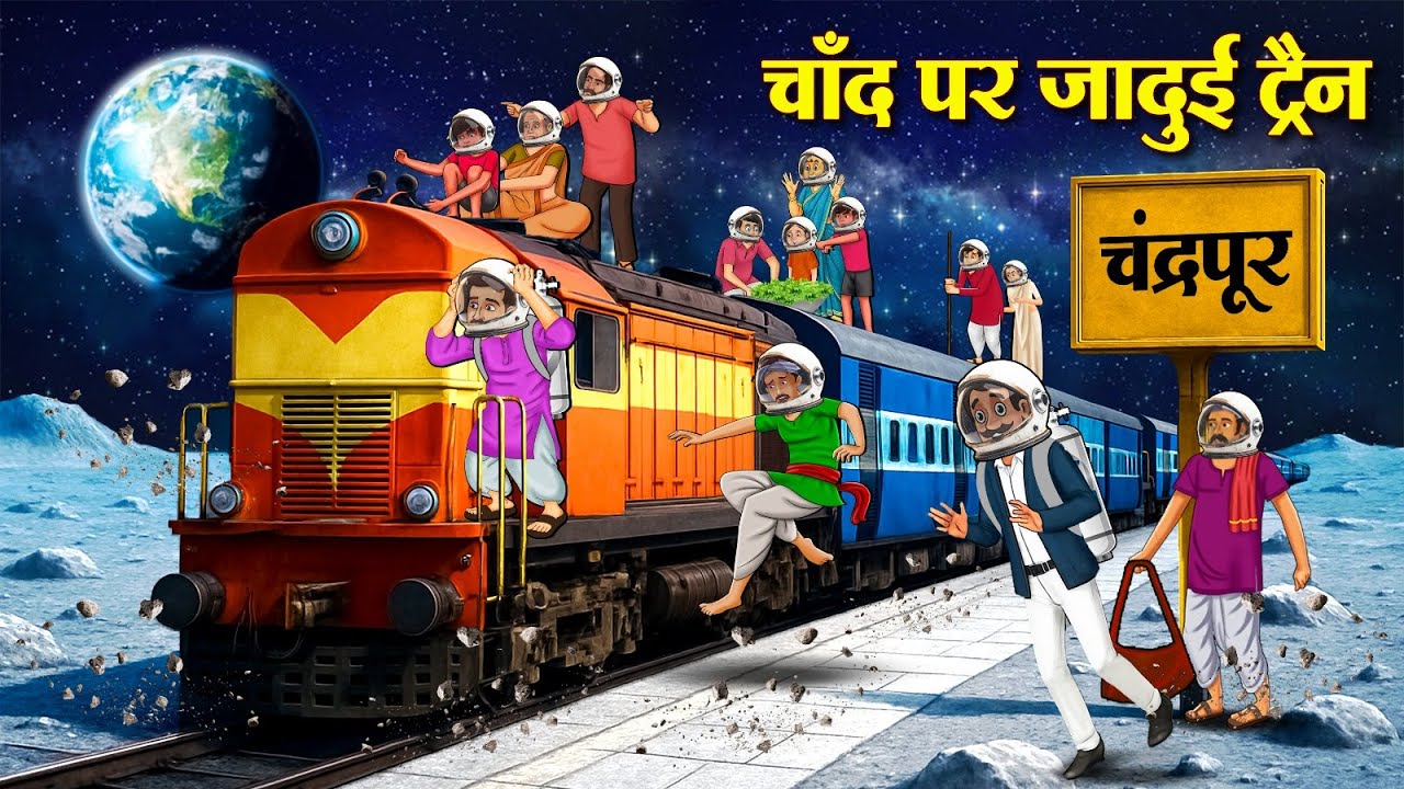चाँद पर जादुई ट्रैन | Hindi Kahaniya | Hindi Stories | Hindi Kahaniyan | Story In Hindi