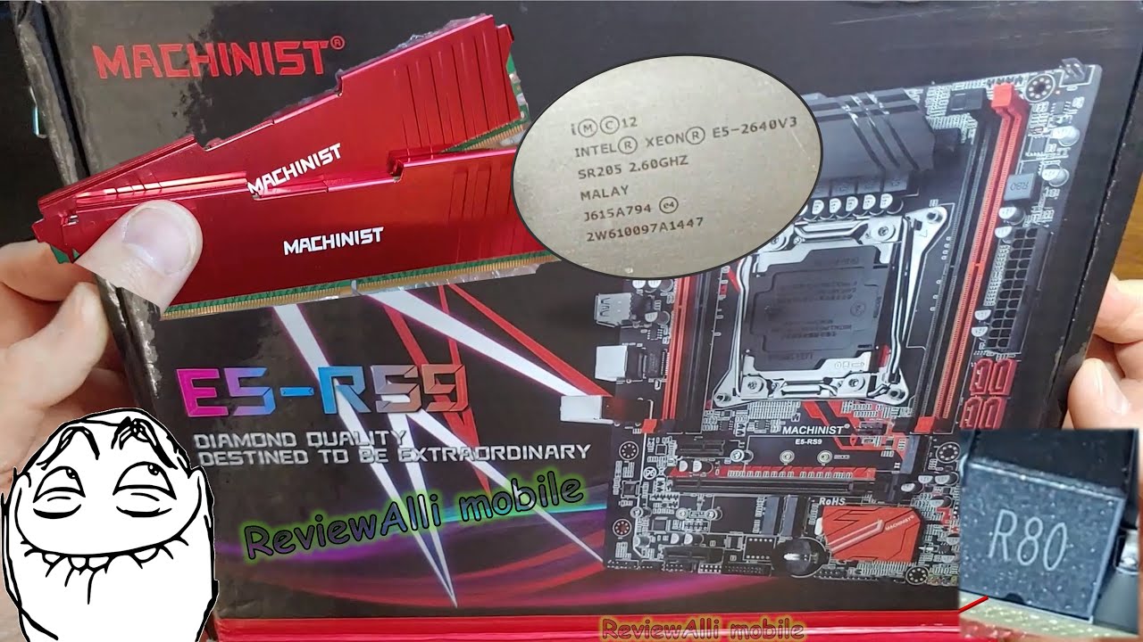 Комплект на Xeon: материнская плата MACHINIST E5 RS9 X99 + Xeon E5 + память DDR4 32 Гб – Распаковка.