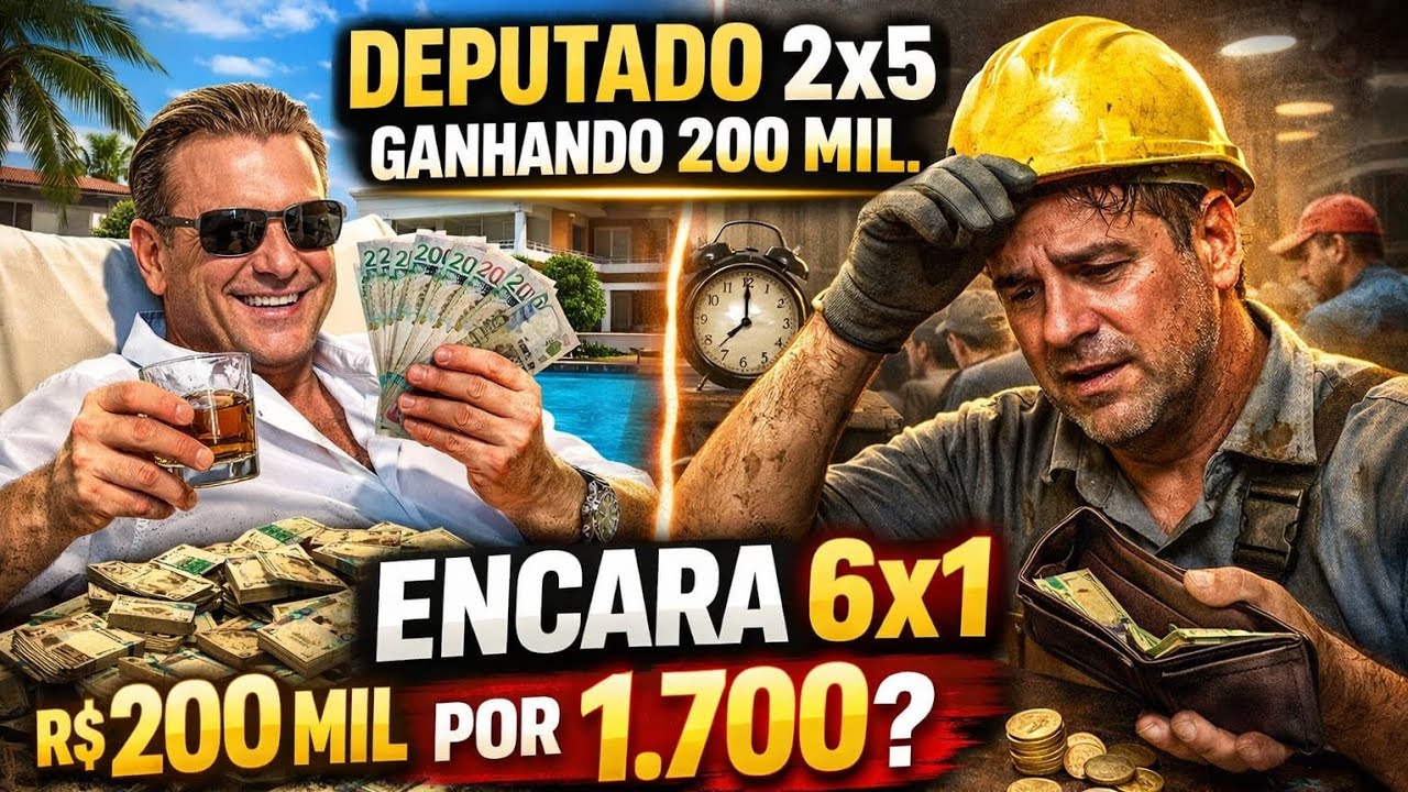 DEPUTADO 2x5 GANHANDO R$ 200 MIL POR MÊS, ENCARA 6x1 POR R$ 1.700,00? 