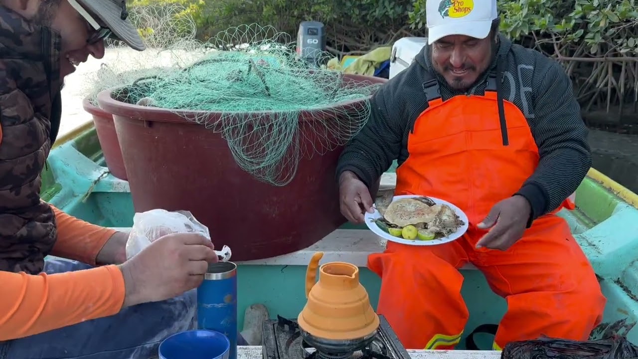 Cocinando en la embarcación 